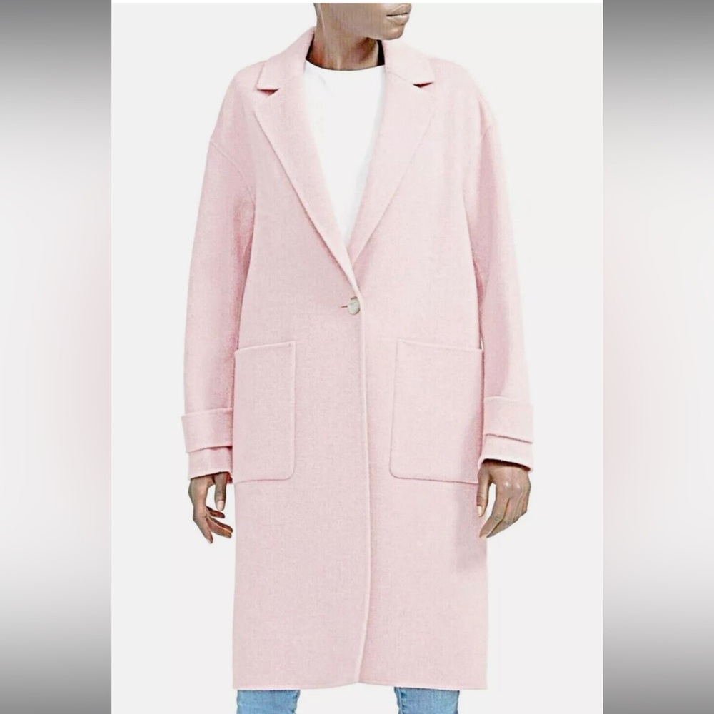 Theory Easy One Button Coat in Double-Face Wool-Cashmere